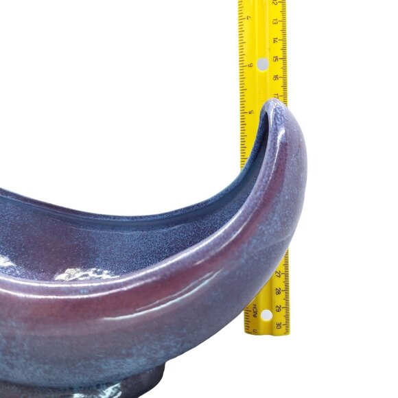 MCM Red Wing Pottery Console Planter Vase Purple Pink Speckle Vintage 1950s - Picture 10 of 13